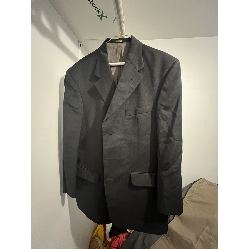 Carlos de La Renta Men's Suit Jacket Size 42R Dark Gray Wool